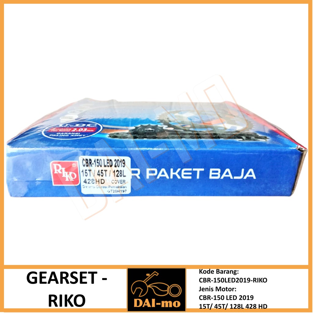 Jual Gear Set CBR 150 LED 2019 6 Lubang Baut RIKO/ Gir Set CBR150 LED