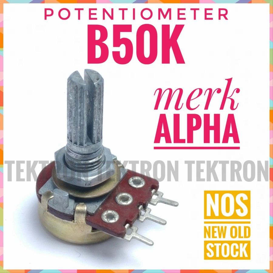 Jual Alpha Potentiometer B50K Potensio 50K 50Kohm New Old Stock ...
