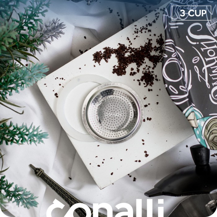 Jual Mokapot Gasket 3 Cup Conalli Spare Part Moka Pot Karet Filter Seal