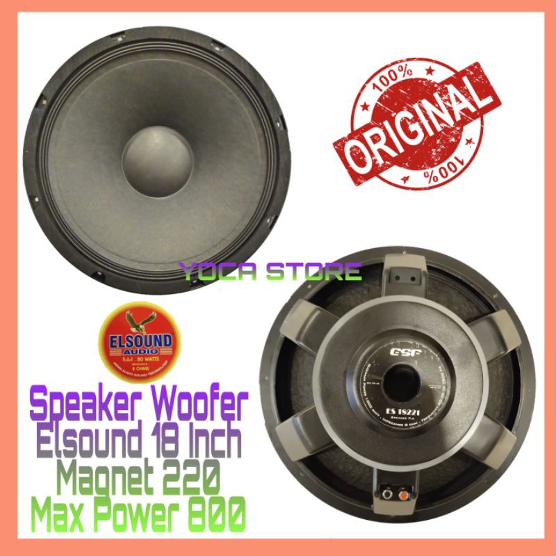 Jual Speaker Woofer Elsound Inch Magnet Besar Es Original