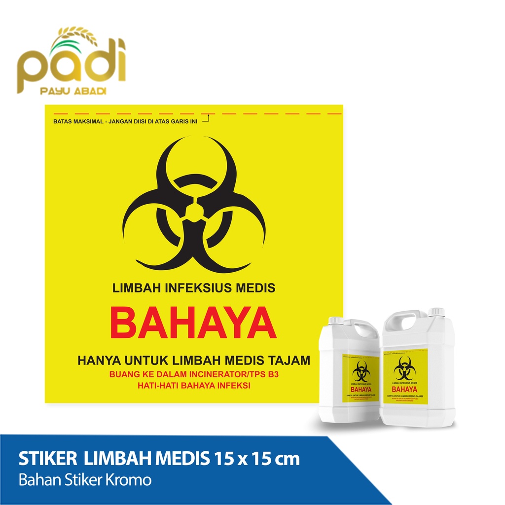 Jual Stiker Label Limbah Medis B3 | Stiker Limbah Infeksius Medis Uk