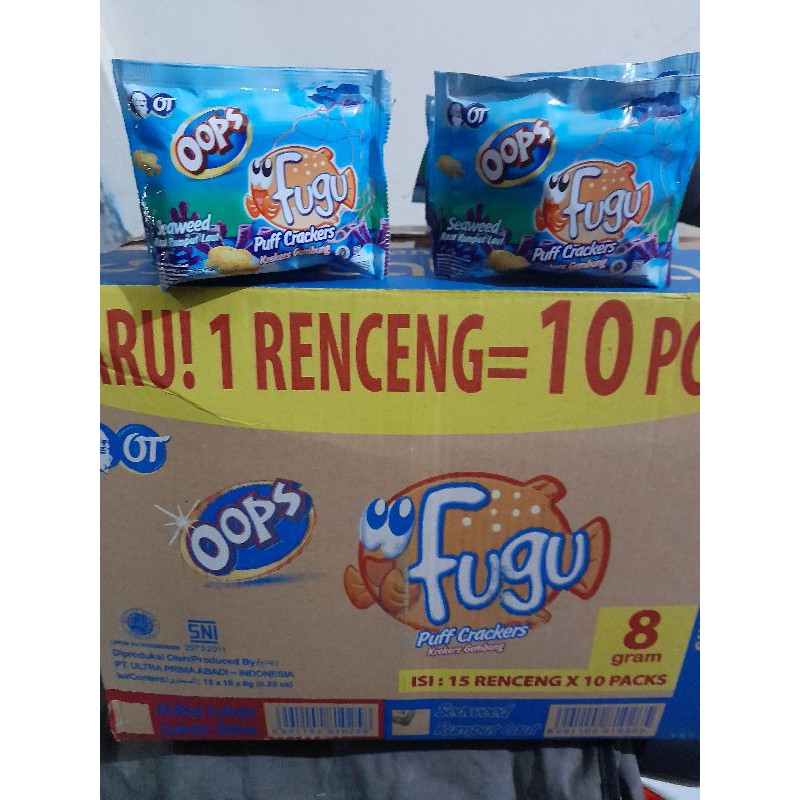 Jual Oops Fugu Crackers renteng isi 10 pcs | Shopee Indonesia