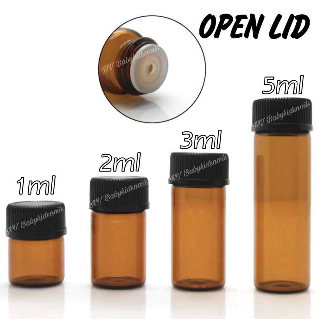 Jual AMBER GLASS SAMPLE BOTTLE 1ml 2ml 3ml 5ml / BOTOL COKLAT KACA ...