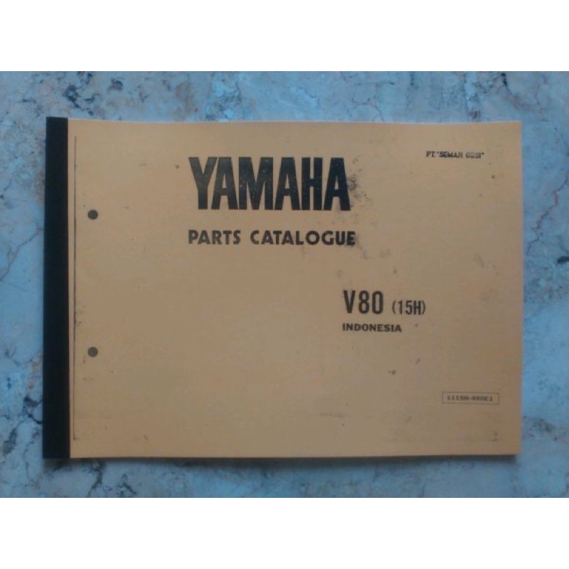 Jual Buku part katalog part list manual book yamaha V80 15H copyan