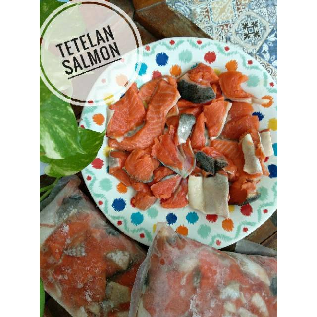 Jual Tetelan Salmon Alaskan Premium 500 Gr Frozen Salmon Berkulit