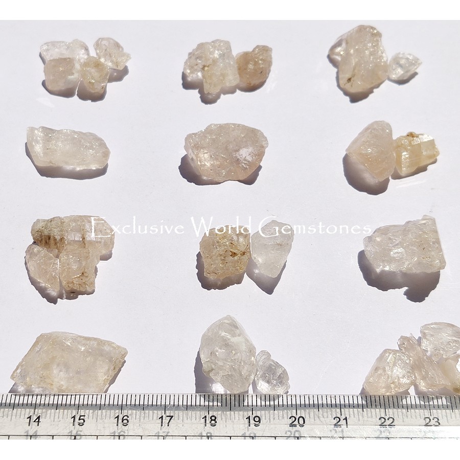 Jual 1.2.1 RS - Natural White Topaz Rough Stone -SET 5 Gram RANDOM
