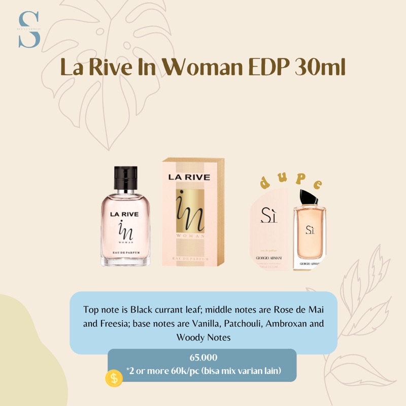 Jual La Rive EDP 30ml Travel Size Parfum Wanita Pria | Miss dream sweet ...