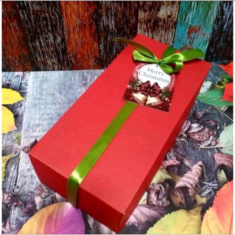 Jual Box merah natal box eflute box christmas 22×11×8cm (5pc) | Shopee ...