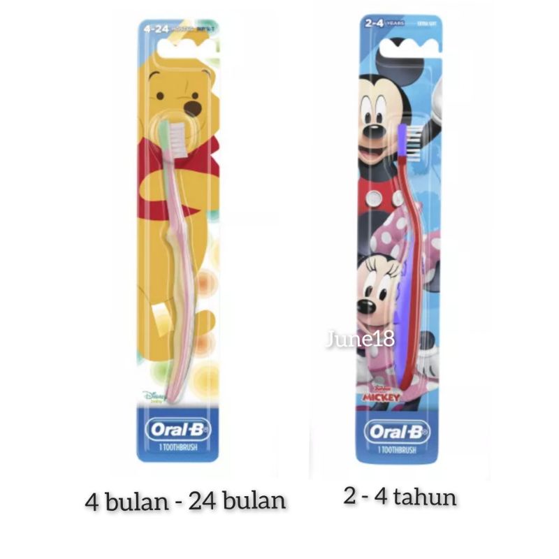 Jual Oral B Toothbrush Sikat Gigi Bayi Anak Stages 1 Soft 4 Bulan - 2 ...