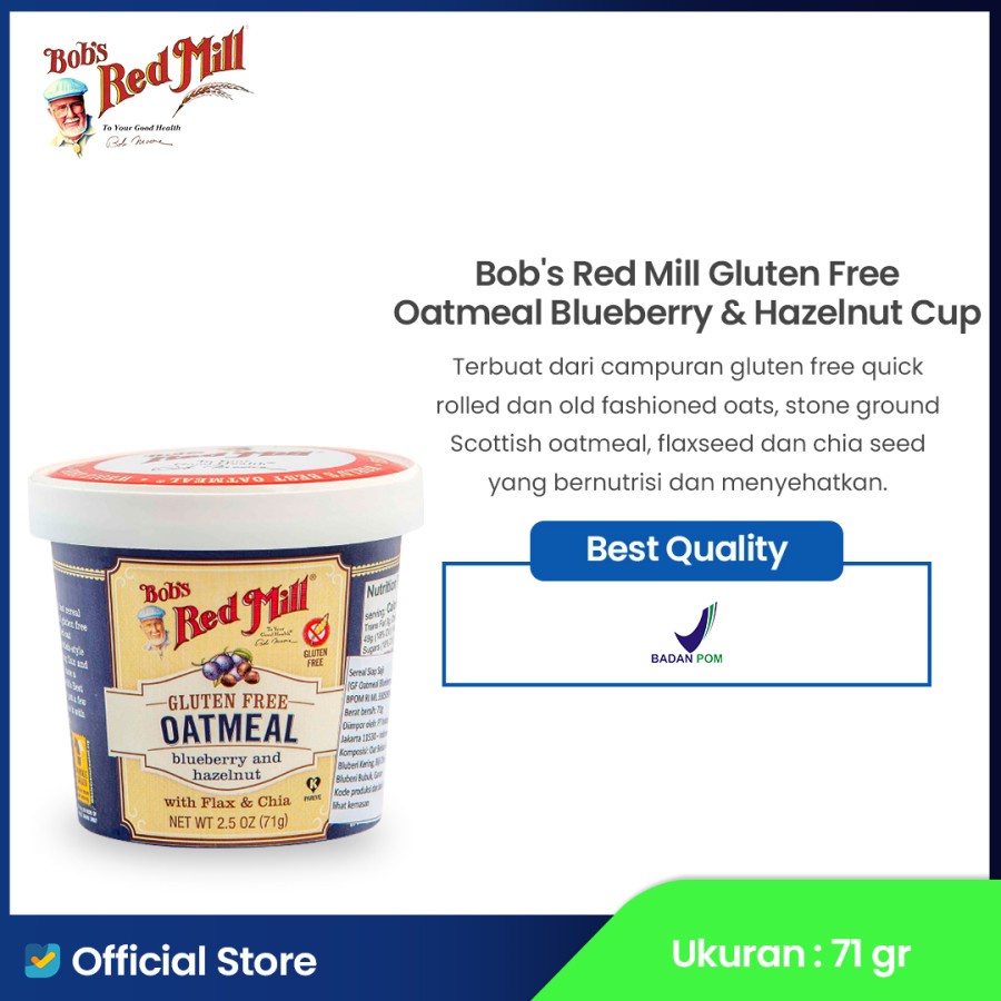 Bobs Red Mill Oats Overnight Protein Blueberry & Cream - 8.48 OZ - View #3