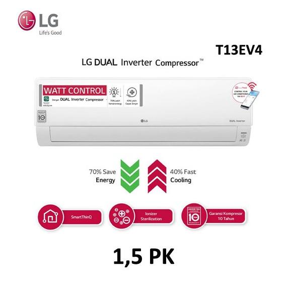 Jual Ac Lg T Ev Pk Dual Cool Eco Ac Split Inverter Unit Only