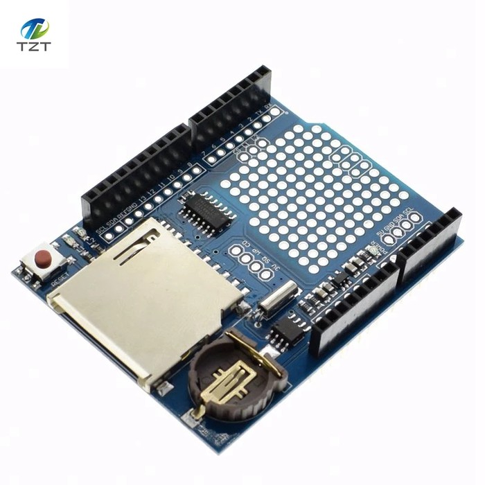 Jual Arduino Data Logger Shield V.1.0 SD Card Reader Writer + RTC ...