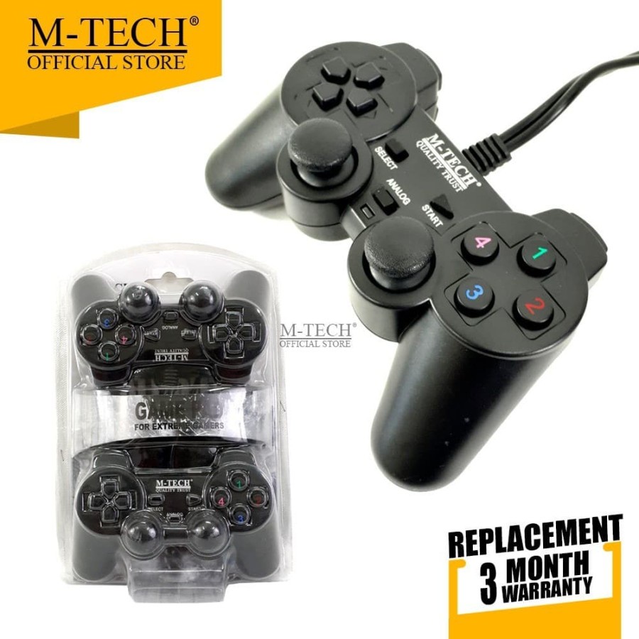 Jual Mtech M Tech Controller Stick Stik Gamepad Joystick Dual Double Pc Laptop Usb Shopee