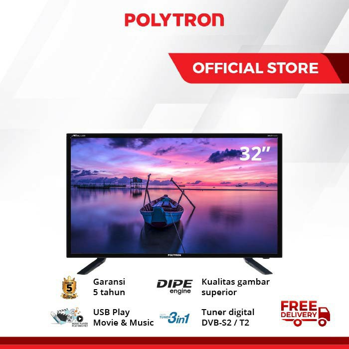 Jual Digital Led Tv Polytron Pld 32s1503 3 In 1 Analog Terrestrial