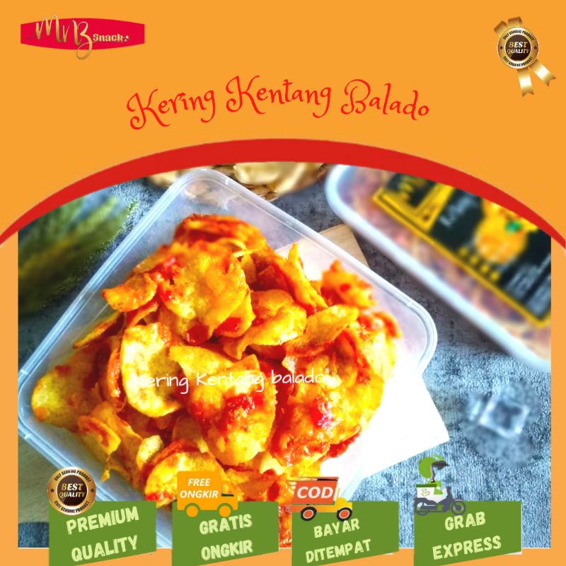 Jual MNZSNACK Keripik Kentang Balado Kering Kentang Gr Kentang Garing Snack Cemilan Kripik