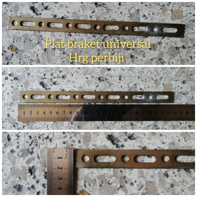 Jual braket plat lubang universal panjang 24cm tinggi 2cm tebal 1mm ...