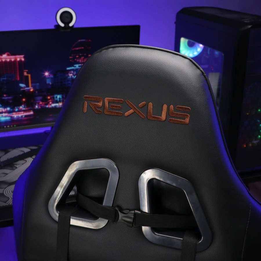Jual REXUS GAMING CHAIR RGC 100 BLACK BROWN ARMREST 2D / Kursi Gaming ...