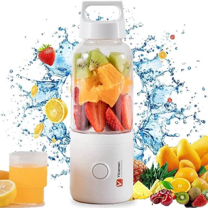 Vitamer VIT-S011 Wireless Mini Blender Electric Juicer Portable Juice Cup Ice Crusher Fruit Mixer (BPA Free, with FDA Certificate)