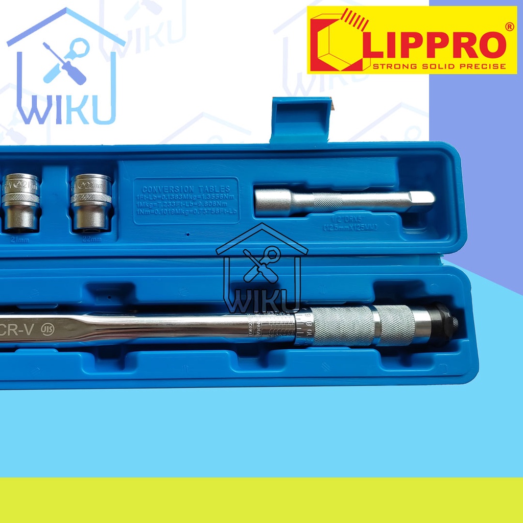 Jual Lippro 11068 Torque Wrench Kunci Momen Torsi Set Mata 1/2