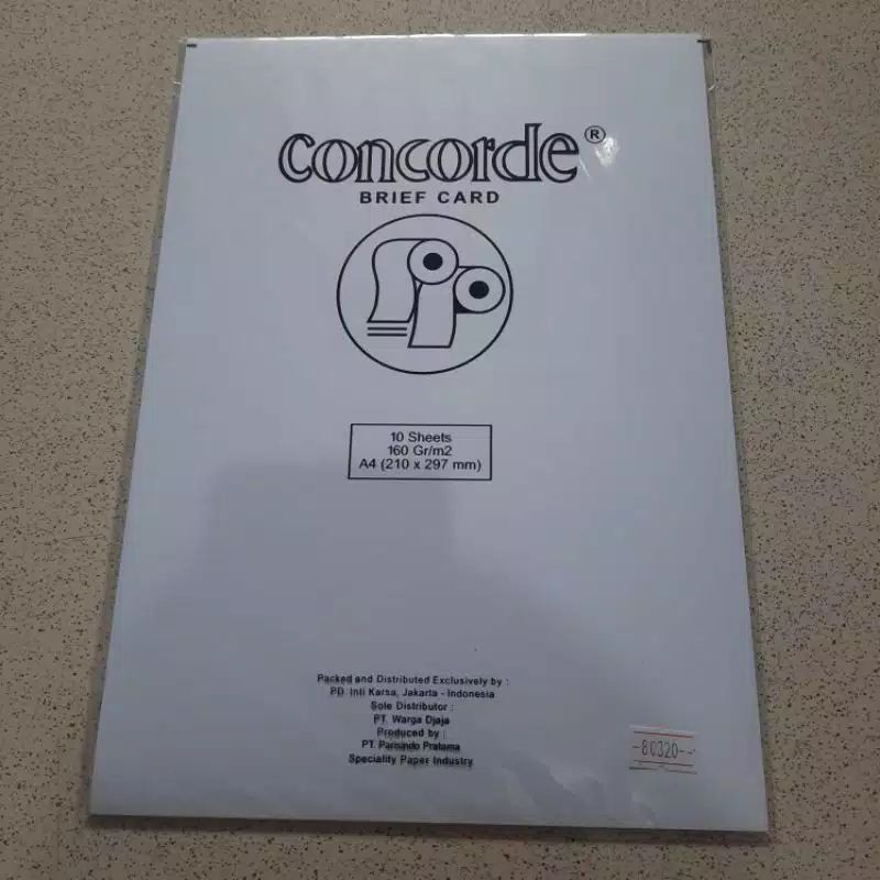 Jual Kertas Concord A4 160gr Concorde 160 Gr 10 Lembar Shopee