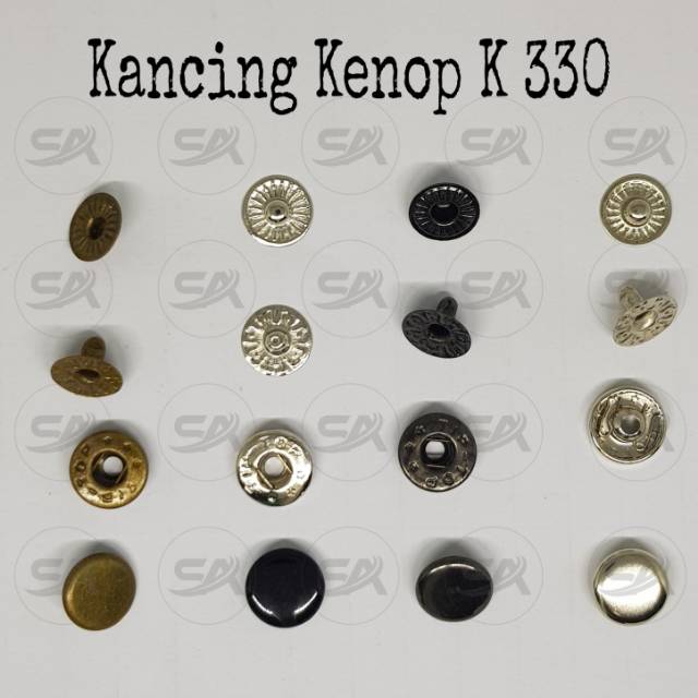 Jual CETET 12MM KENOP K 330 / SNAP BUTTON / KANCING CETET (BKS | 72 SET ...