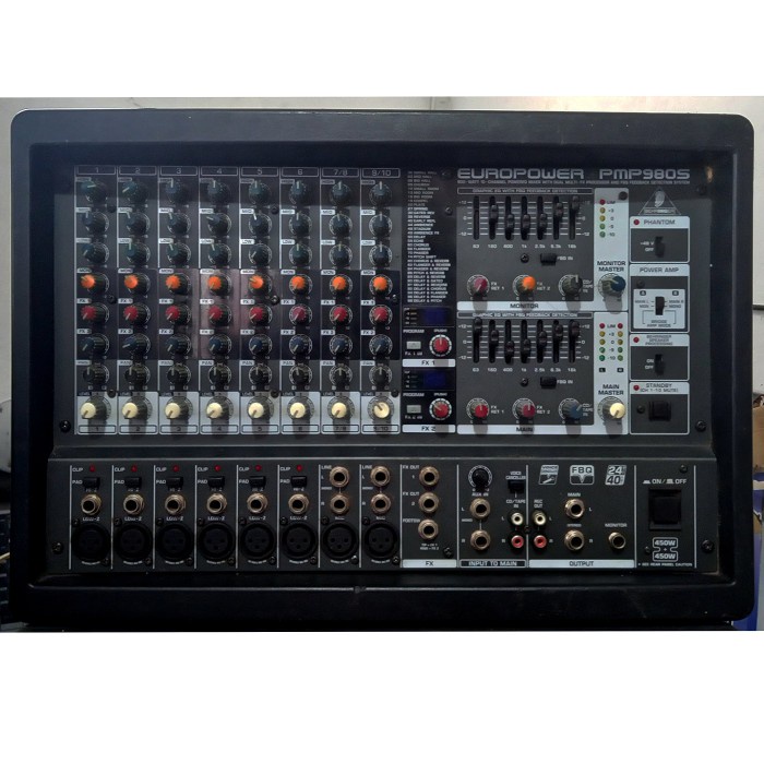 Jual Behringer EuroPower PMP980S 10 Channel Powered Mixer Impor Bekas