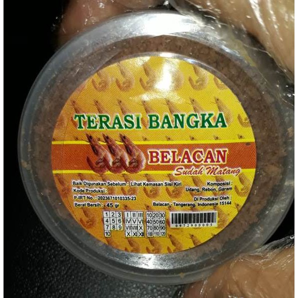 Jual Terasi Bangka Belacan (45gr) Shopee Indonesia