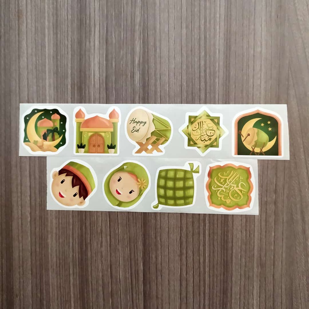 Jual Sticker Lebaran Stiker Bulat Stiker Label Idul Fitri Toples Kue ...