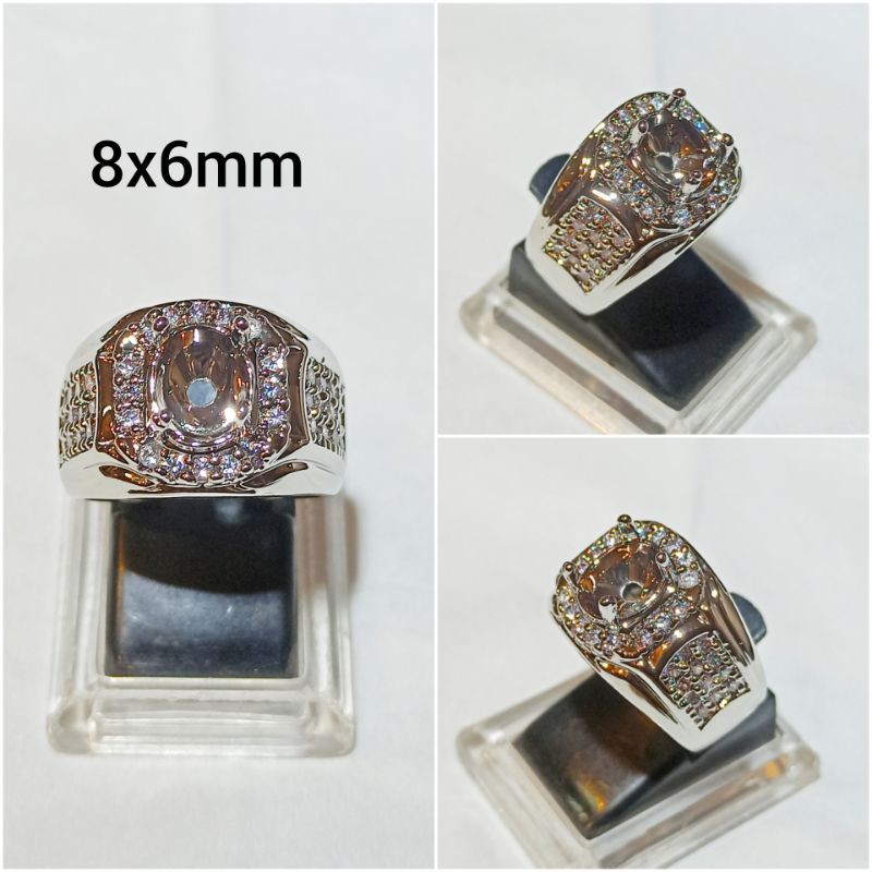 Jual CINCIN / EMBAN / RING ALPAKA SUPER 8x6mm SIlVER Dan GOLD | Shopee ...