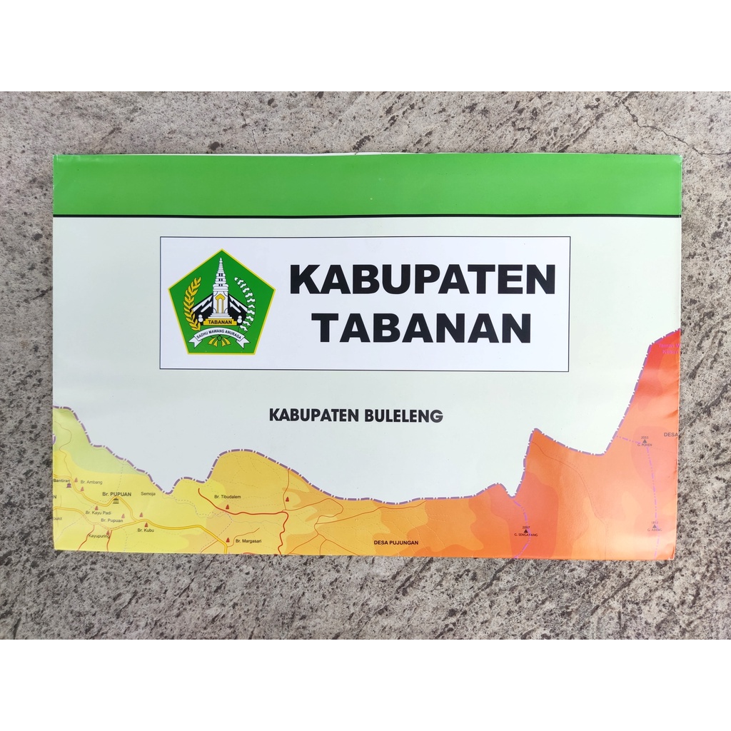 Jual Peta Kabupaten Tabanan Lipat | Shopee Indonesia
