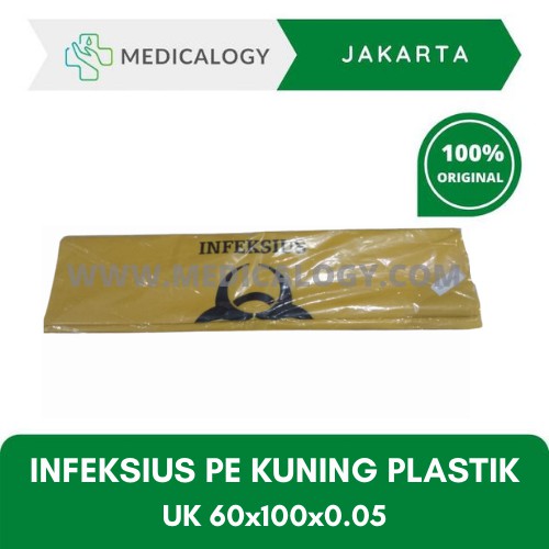 Jual INFEKSIUS PE Kuning Plastik Tempat Sampah Medis uk 60x100x0.05 ...