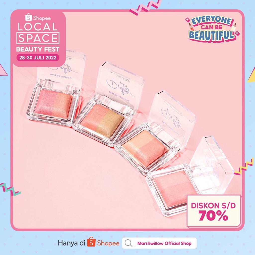 Jual Marshwillow blush on Marshwillow Dynamic Duo Blusher /CREAMY BLUSH ON / Pretty me twin