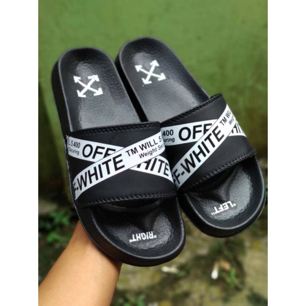 Sandal Slip On Pria Sandal off white Grade Ori Sendal Selop Off white Sandal Casual Pria
