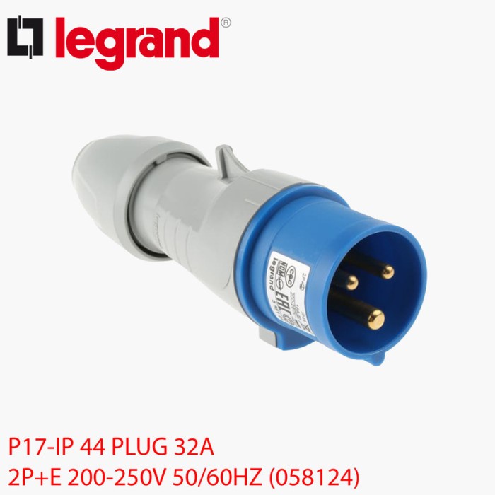 Jual P17 IP44 PLUG 32A 2P+E 200-250V 50/60HZ (058124) | Shopee Indonesia
