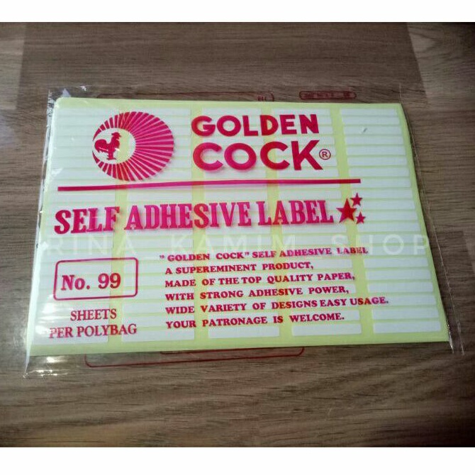 Jual Label no 99/label/stiker merek Golden Cock | Shopee Indonesia