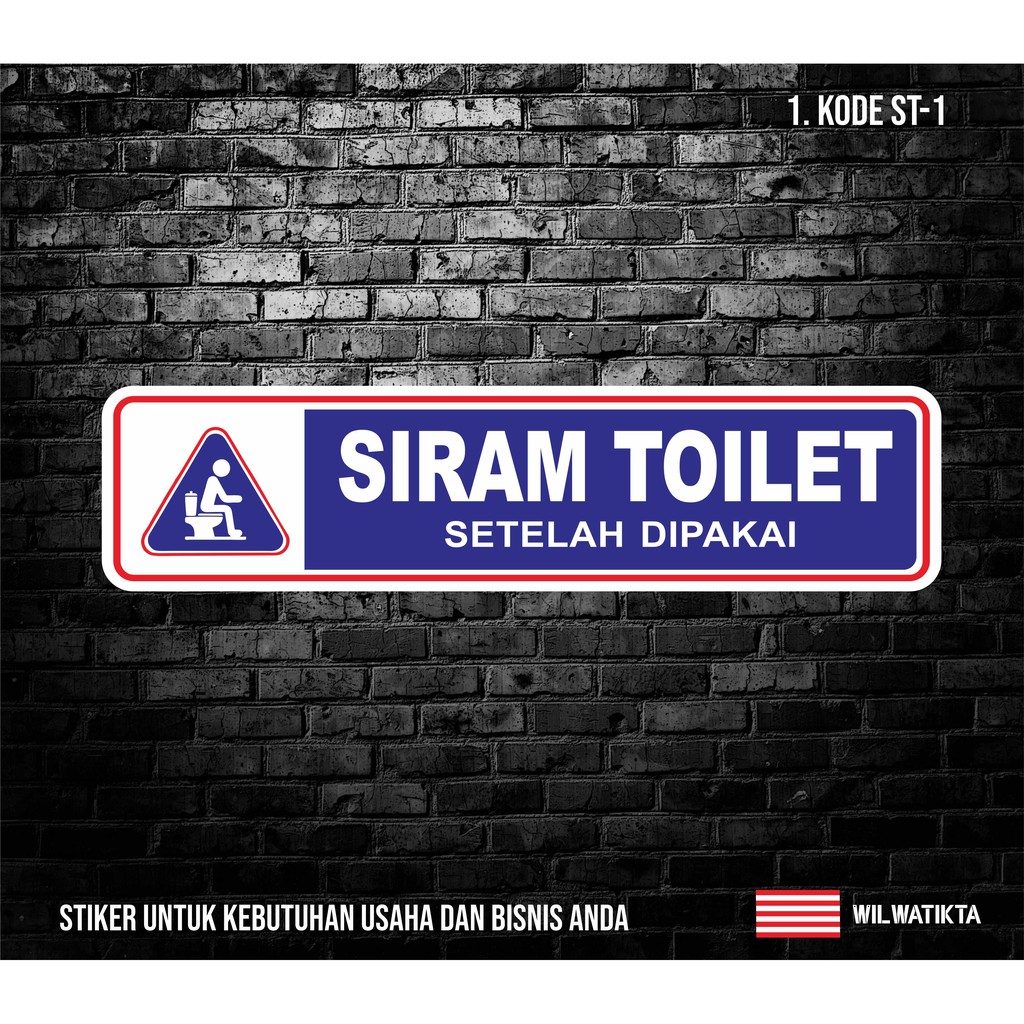 Jual Stiker Sign Siram Toilet Shopee Indonesia 1634