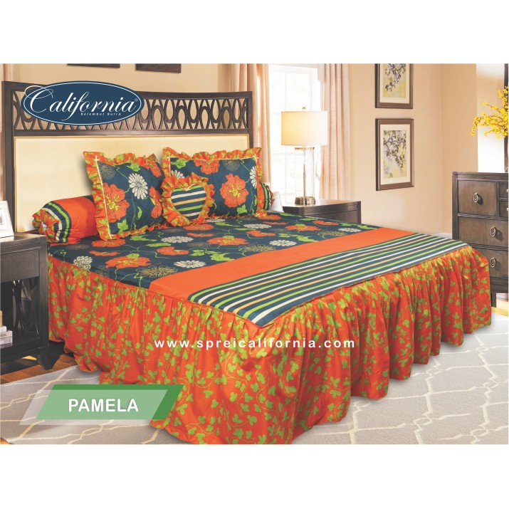 Jual Sprei Rumbai California Pamela UK 180X200 | Shopee Indonesia