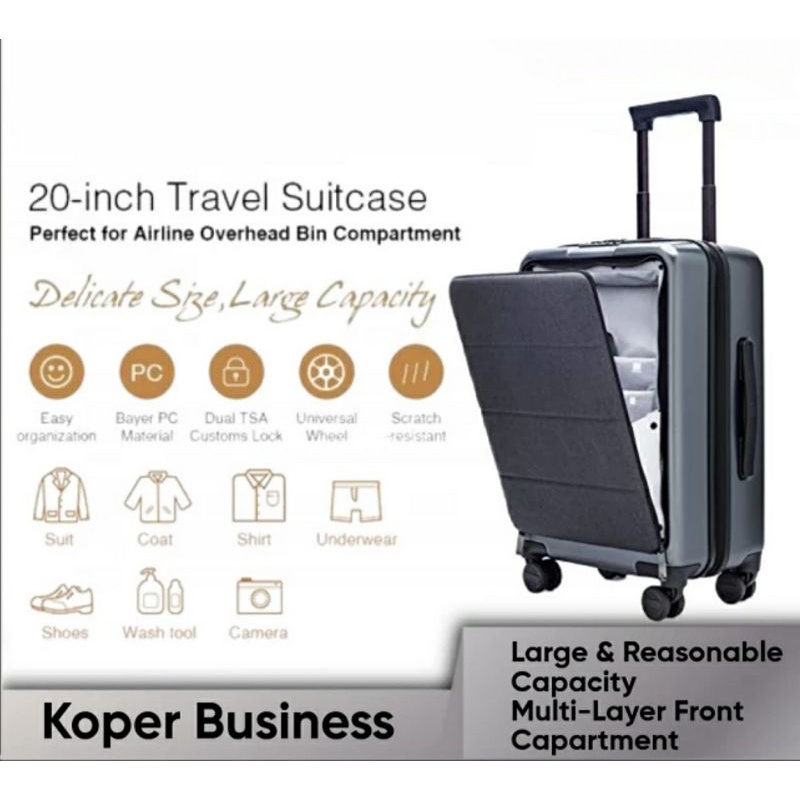 Jual Xiaomi Business Luggage 20 inch Cabin Size Koper Travel Suitcase