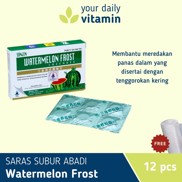 Jual Sanjin Watermelon Frost Lozenges Obat Permen Panas Dalam Ampuh