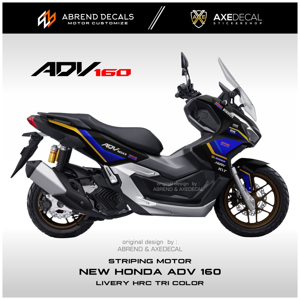Jual Striping Honda ADV 160 New Livery Hrc Racing / Stiker Motor ADV ...