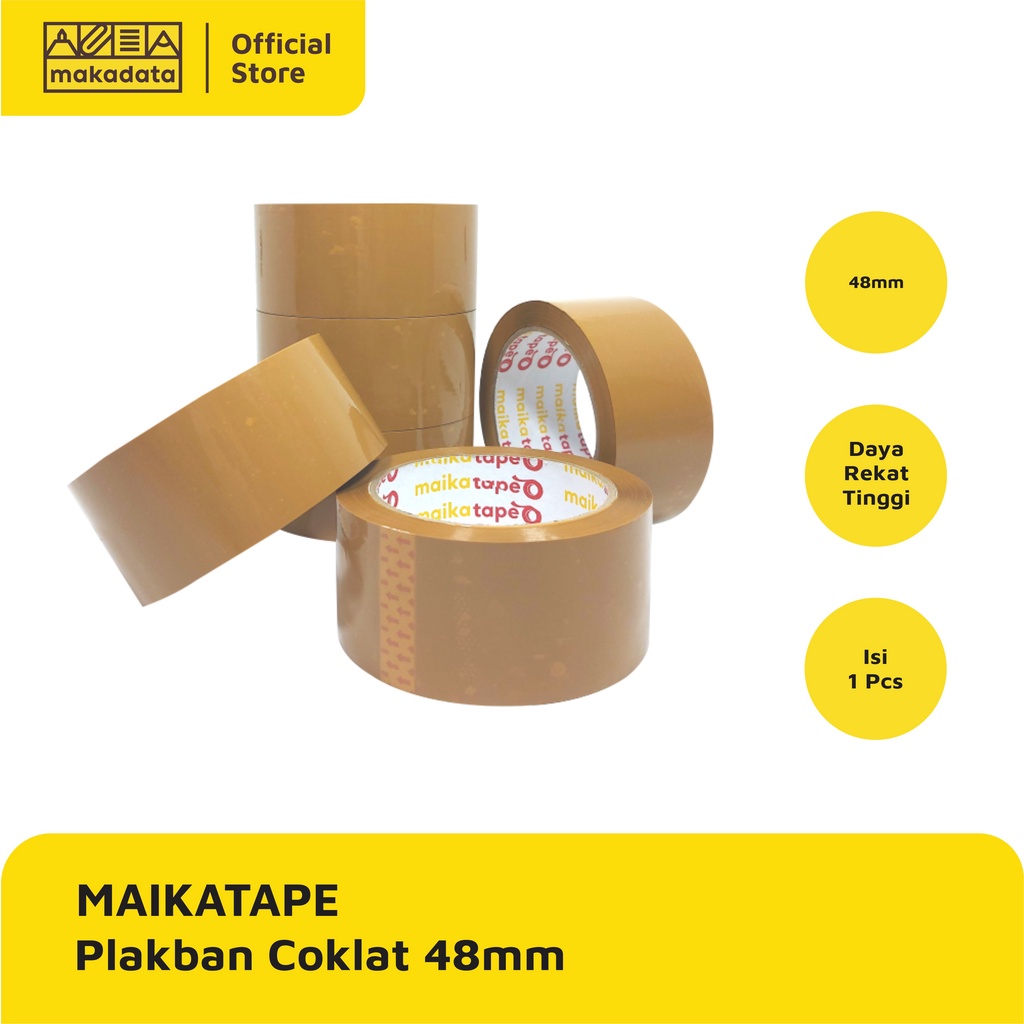 Jual OPP TAPE / PLAKBAN / LAKBAN COKLAT MAIKATAPE 48MM MURAH | Shopee ...