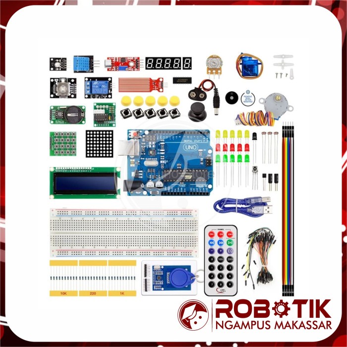 Jual Arduino Uno R3 Starter Kit Module Belajar Arduino Paket Lengkap ...