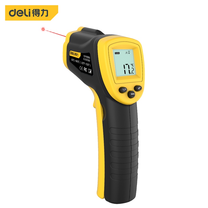 Jual Deli Infrared Thermometer / Termometer Gun Thermogun Akurat