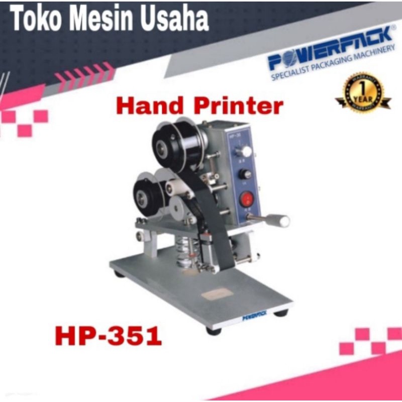 Jual MESIN CETAK KODE KADALUARSA HP-351 POWERPACK / MESIN HAND PRINTER ...