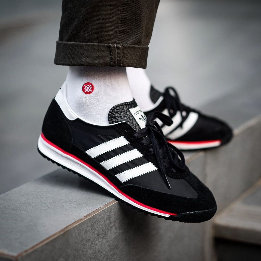 SEPATU ADIDAS SL72 BLACK WHITE RED ORIGINAL TERMURAH
