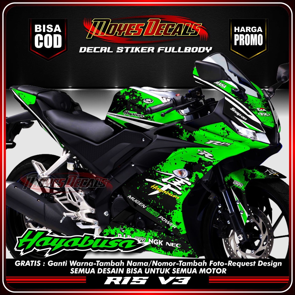 Jual Stiker Variasi Decal Stiker Fullbody Motor R15 V3 Stiker Decal R15 ...