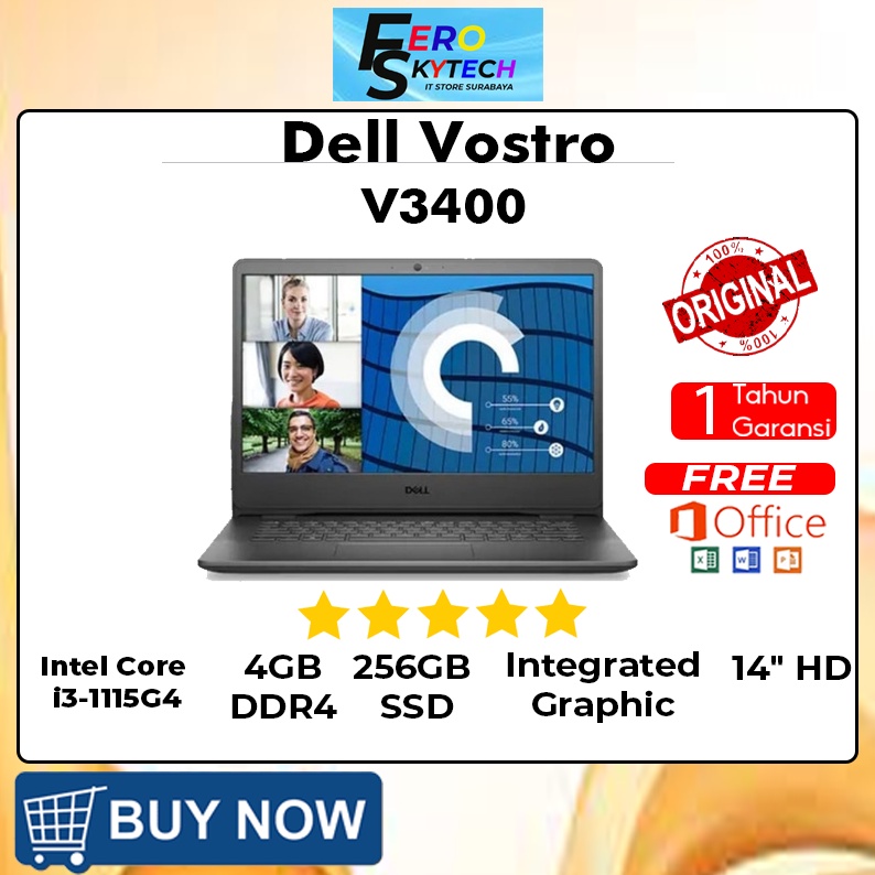 Jual LAPTOP DELL VOSTRO V3400 INTEL CORE i3 1115G4 RAM 4GB SSD 256GB ...