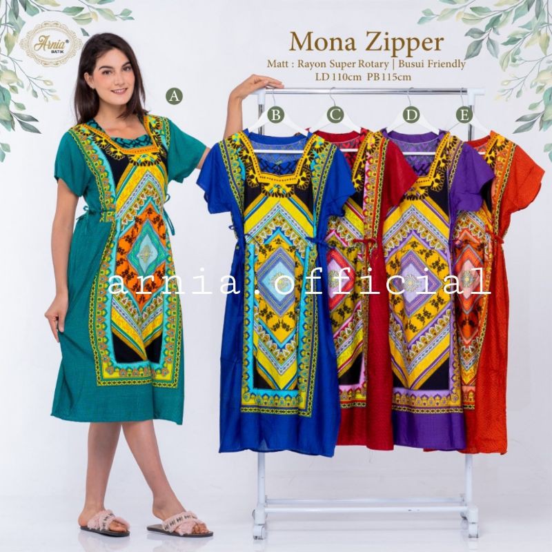 Jual Homedress MONA ZIPPER 02 - Arnia Batik | Shopee Indonesia