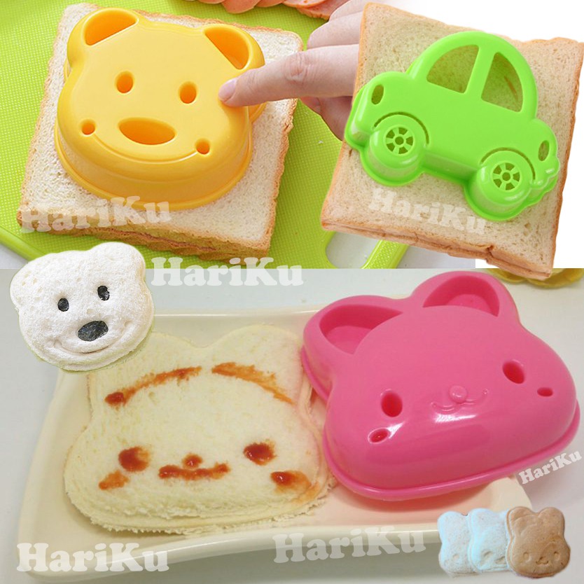 Jual Pencetak Cetakan Roti Sandwich Bento Mold Motif Bentuk Mobil ...