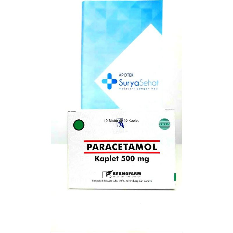 Jual Paracetamol Tablet 1 Box Isi 100 Tablet Merk Bernofarm Shopee